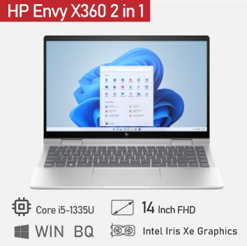 HP Envy X360 2 in 1 (2024) Core i5-120U Ram 8GB SSD 512GB Intel Graphics 14 inch FHD Cảm ứng 360 độ (Mới 100% fulbox)